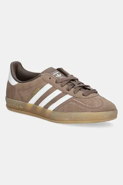Semišové tenisky adidas Originals Gazelle Indoor hnědá barva, JQ0175