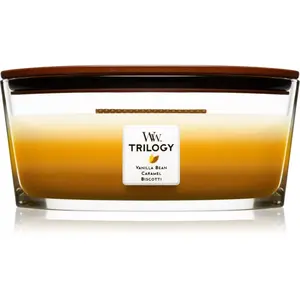 Woodwick Trilogy Café Sweets vonná svíčka s dřevěným knotem (hearthwick) 453.6 g