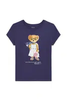 Dětské bavlněné tričko Polo Ralph Lauren tmavomodrá barva, 313965226001