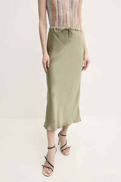 Sukně Marella NO zelená barva, maxi, áčková, 2513101055200