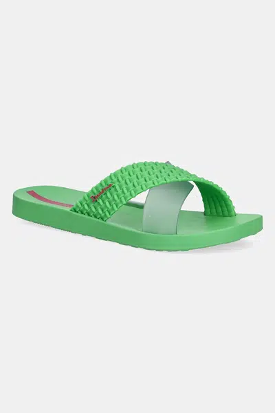 Pantofle Ipanema SENSE SLIDE dámské, zelená barva, 27214-BC270