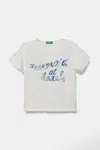 Dětské bavlněné tričko United Colors of Benetton bílá barva, 38V4G10JI
