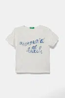 Dětské bavlněné tričko United Colors of Benetton bílá barva, 38V4G10JI