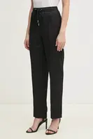 Kalhoty Dkny dámské, černá barva, jednoduché, high waist, P5AK7A36