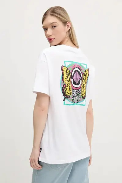Bavlněné tričko Vans bílá barva, VN000NXCWHT1