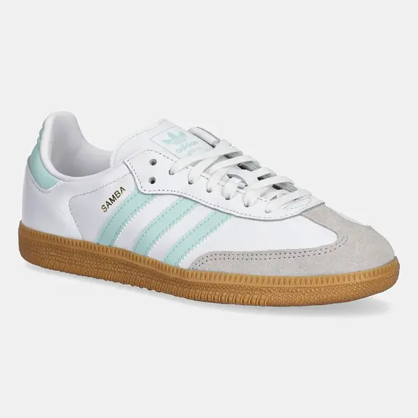 Kožené tenisky adidas Originals SAMBA OG tyrkysová barva, JP5481