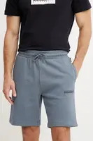 Bavlněné šortky Napapijri N-Gori pánské, šedá barva, NP0A4IBQG1Y1