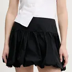 Bavlněná sukně Abercrombie & Fitch černá barva, mini, áčková, KI143-5062