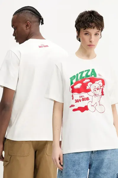 Bavlněné tričko Inbetweeners béžová barva, s potiskem, S5TWUATH041