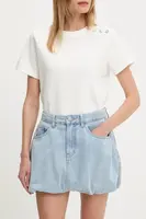 Bavlněná džínová sukně Answear.LAB modrá barva, mini, áčková