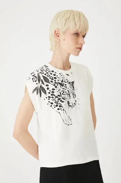 Bavlněné tričko Medicine dámské, béžová barva