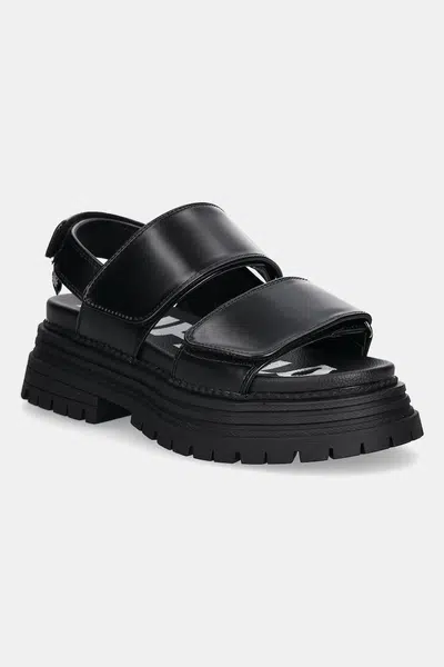 Sandály Buffalo Lennox Snd dámské, černá barva, na platformě, 1602271-BLK