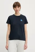 Bavlněné tričko Helly Hansen MASSIF GRAPHIC dámské, tmavomodrá barva, 54595