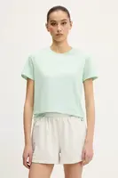 Bavlněné tričko New Era dámské, zelená barva, 60596484