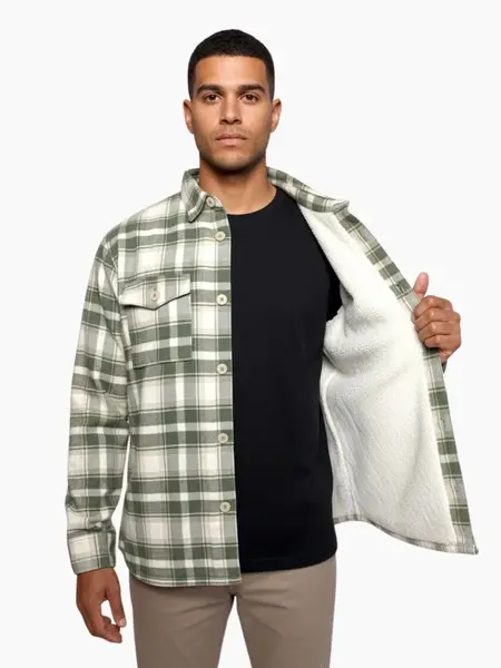 Husky Givi M XXL, green Pánská flanelová košile