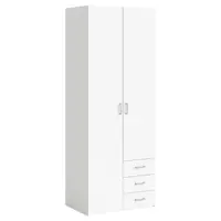 MID.YOU ŠATNÍ SKŘÍŇ, bílá, 77,6/200,4/49,5 cm