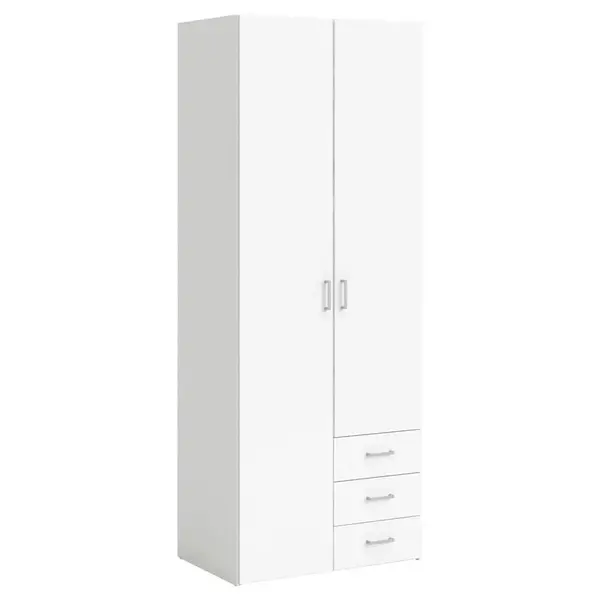 MID.YOU ŠATNÍ SKŘÍŇ, bílá, 77,6/200,4/49,5 cm