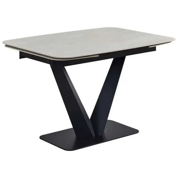 Novel JÍDELNÍ STŮL, černá, bílá, 120-180/90/76 cm