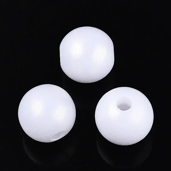 Rubberized Style Rainbow Opaque Acrylic Beads