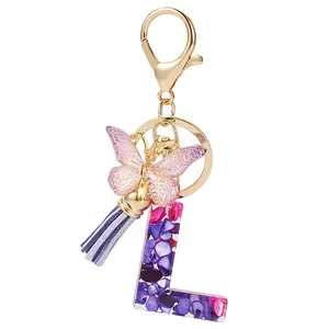 Resin Butterfly Pendant Keychains