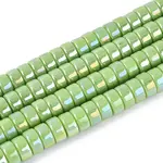 AB Color Plated Opaque Glass Beads Strands
