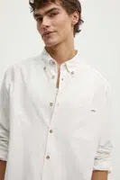 Bavlněná košile A.P.C. Chemise Mateo Logo bílá barva, relaxed, s límečkem button-down, COHAH.H12599