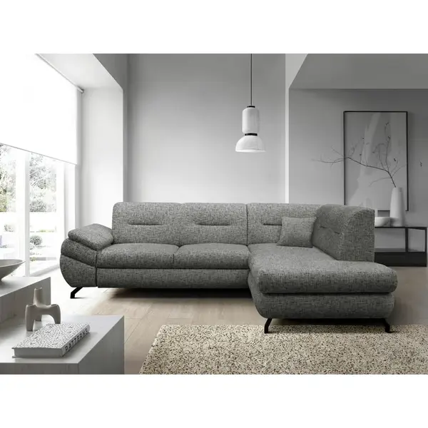 MID.YOU ROHOVÁ SEDAČKA, textil, šedá