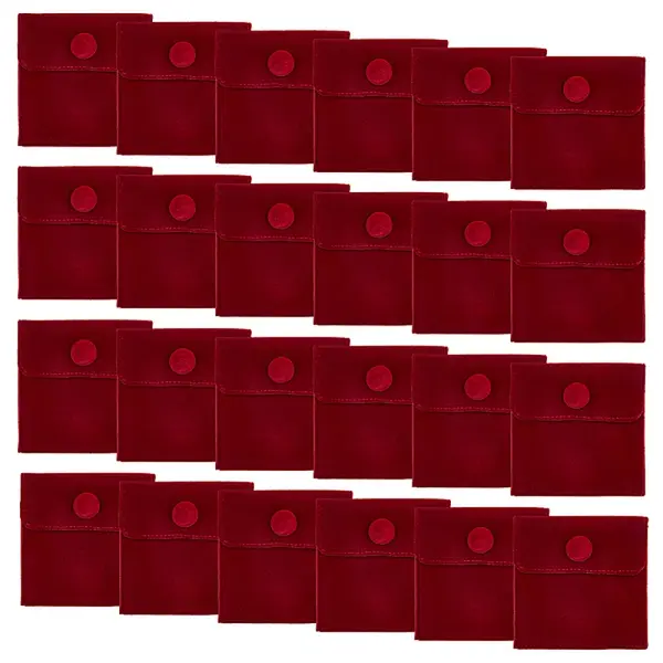 24Pcs Square Velvet Jewelry Bags
