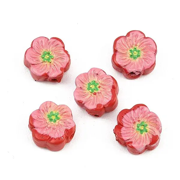 Printed Cinnabar Beads