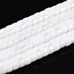 AB Color Plated Opaque Glass Beads Strands