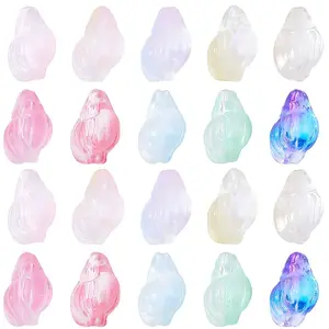 80Pcs 10 Colors Transparent Spray Paint Glass Beads