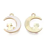 Alloy Enamel Kitten Pendants