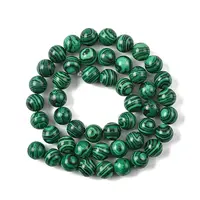 1 Strand Synthetic Malachite Dyed Beads Strands