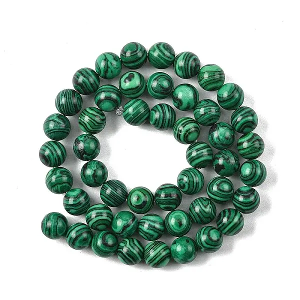 1 Strand Synthetic Malachite Dyed Beads Strands