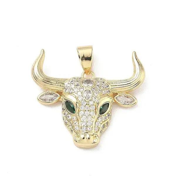 Brass Micro Pave Cubic Zirconia Pendants