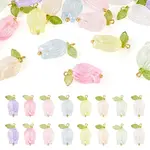 16Pcs 8 Colors Plastic Pendants