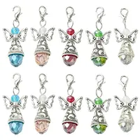 20Pcs 5 Colors Angel Glass Acrylic Pendants