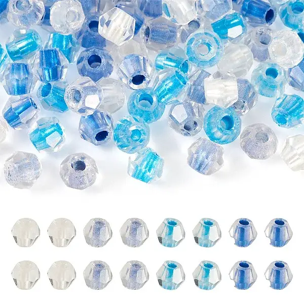 2Bags 200Pcs Transparent Glass Beads
