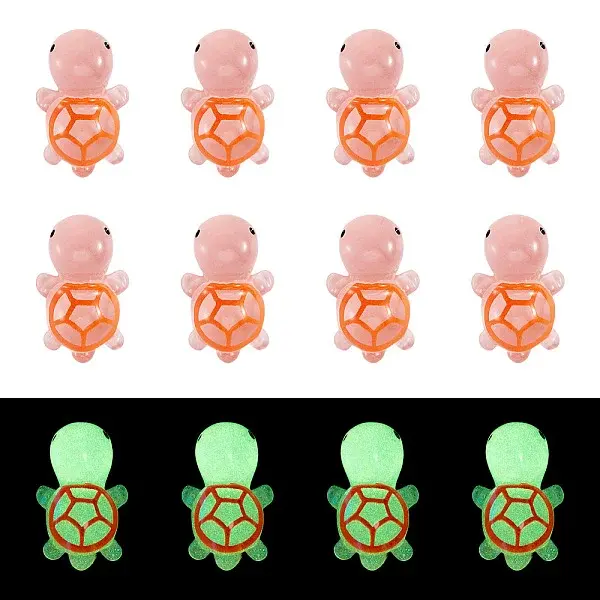 12Pcs Luminous Translucent Resin Sea Animal Cabochons