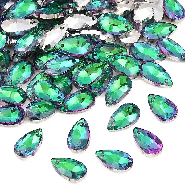 Faceted Teardrop Glass Pendants