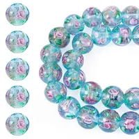 1 Strand Handmade Glod Sand Lampwork Beads Strands