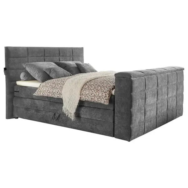 Carryhome POSTEL BOXSPRING, 180/200 cm, tmavě šedá