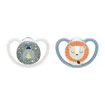 NUK Perfect Match Air Night Dudlík 6–18m box 2 ks firefly/lion