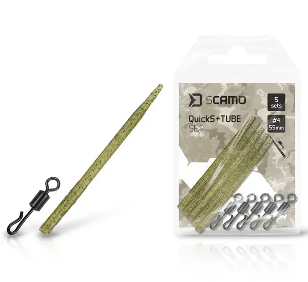 Delphin set převleky proti zamotání a obratlíky scamo quicks #4 + tube 5 ks