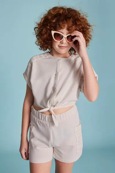 Dětská bavlněná souprava Mayoral béžová barva, 6222