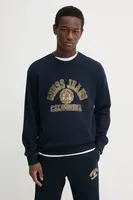 Bavlněná mikina Guess Jeans pánská, tmavomodrá barva, s potiskem, M5RQ40 KCPR1