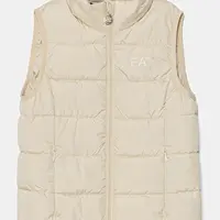 Dětská vesta EA7 Emporio Armani béžová barva, 8NFQ08 FNF8Z