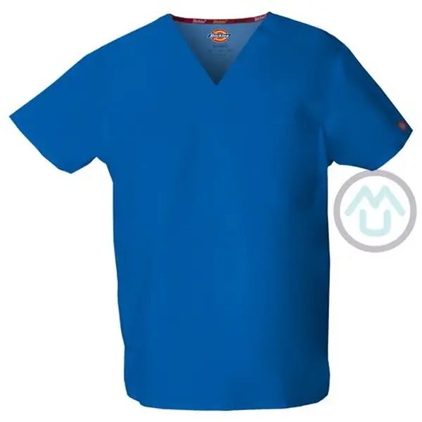 Unisex blúza V-výstrih - kráľovská modrá XL