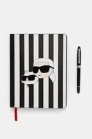 Zápisník a pero Karl Lagerfeld Ikon 2.0 černá barva, A1M42035
