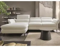 Rohová sedacia súprava Mango, krémová látka, ľavý roh%